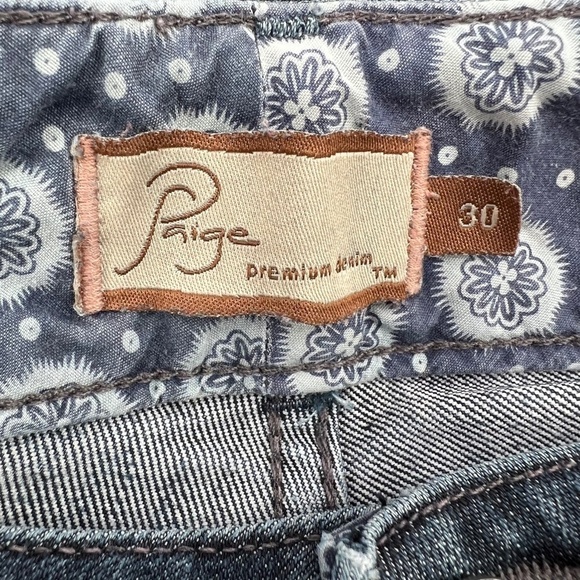 Paige Hidden Hills Boot Cut Rough Hem Jeans Size 30 Women's - Picture 2 of 9